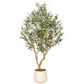 Árbol Artificial de Olivo 180cm con Maceta Blanca