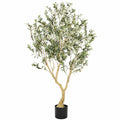 Árbol de Olivo Artificial 180cm Verde y Negro para Interior y Exterior