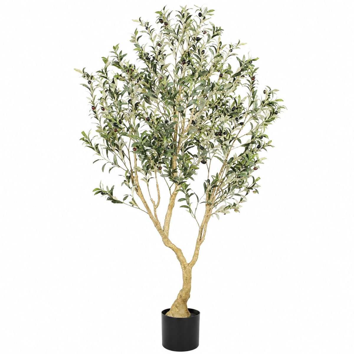 Árbol de Olivo Artificial 180cm Verde y Negro para Interior y Exterior