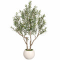 Árbol Artificial de Olivo con Maceta de Cerámica, 150 cm, Verde