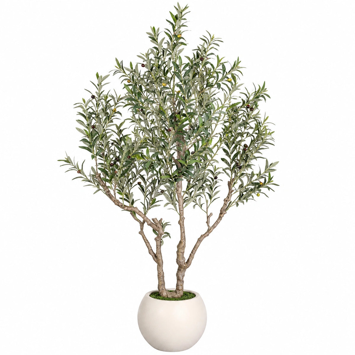Árbol Artificial de Olivo con Maceta de Cerámica, 150 cm, Verde