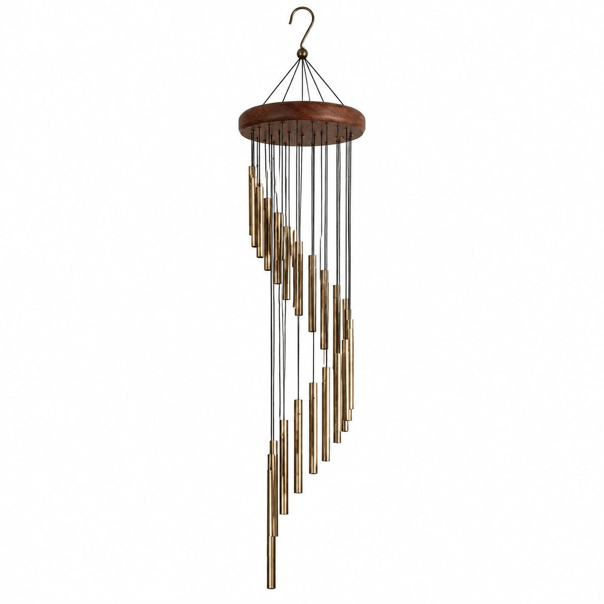 Campanillas de Viento Espiral Marrón y Dorado 80cm