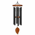 Carillón de Viento Negro con Detalles en Madera