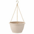 Macetero Colgante Beige con Cadena Dorada