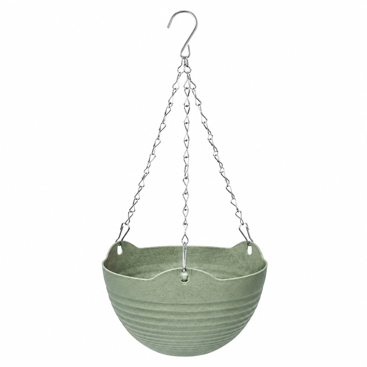 Maceta Colgante Verde con Cadena 20x15 cm