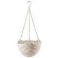 Macetero Colgante Beige con Cadena Metálica 20x15 cm