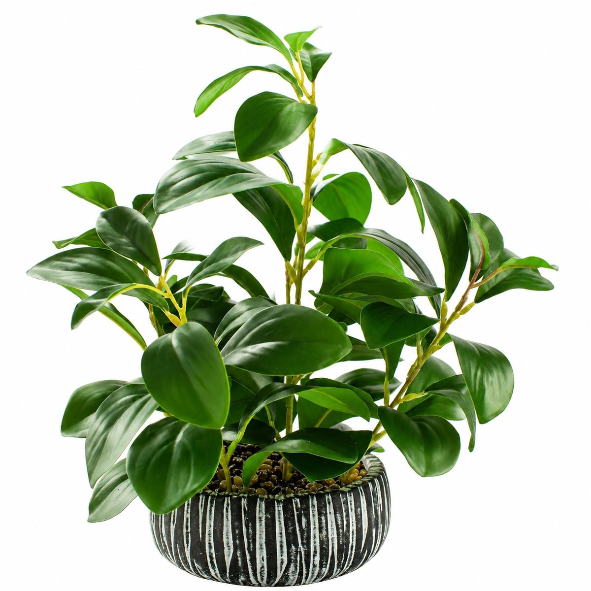 Planta Artificial Verde con Maceta Decorativa de Cerámica, 50 cm