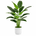 Planta Artificial de Hoja Verde en Maceta Blanca 150cm